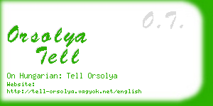 orsolya tell business card